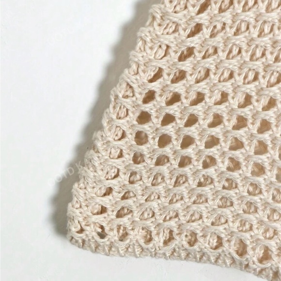 Cream Open-Knit Shrug Sweater - Picture 4 of 10